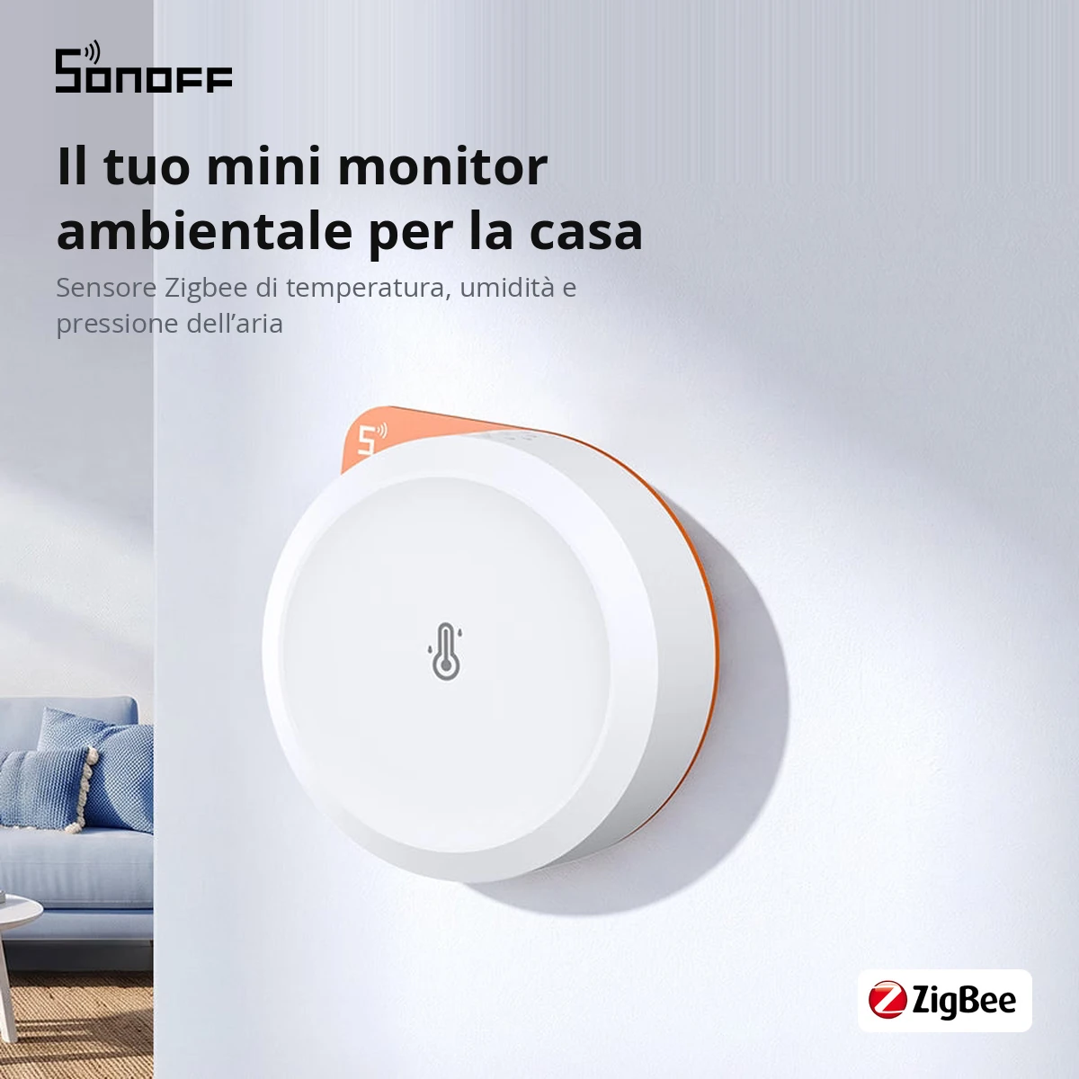 SONOFF SNZB-02M AirGuard TH : Capteur Zigbee de température, d'humidité et de pression